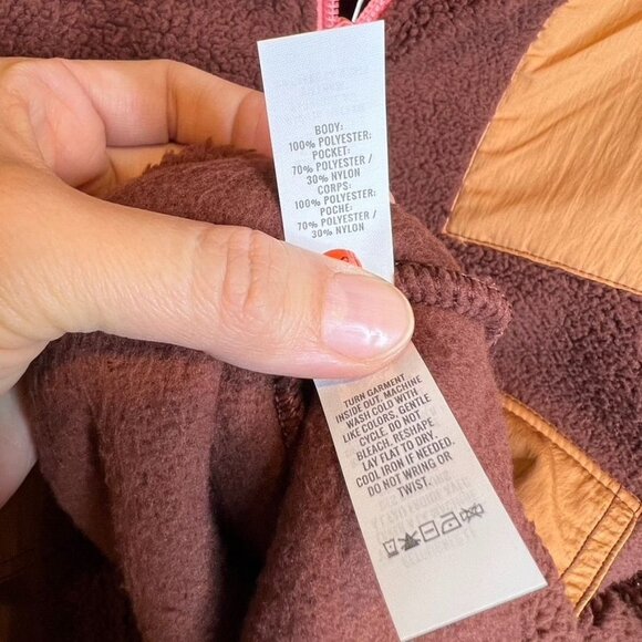 Offline By Aerie Sherpa Fleece Quarter Zip Sweater Small Front Pouch NWT - Picture 6 of 6